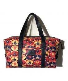 Vivienne Westwood（ヴィヴィアンウエストウッド）の古着「総柄ボストンバッグ」｜レッド