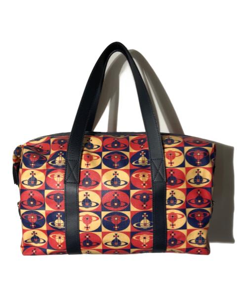 Vivienne Westwood（ヴィヴィアンウエストウッド）Vivienne Westwood (ヴィヴィアンウエストウッド) 総柄ボストンバッグ レッドの古着・服飾アイテム