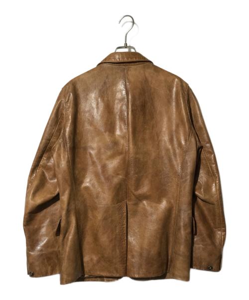 BELSTAFF（ベルスタッフ）BELSTAFF (ベルスタッフ) ダメージ加工ジップアップレザーテーラードジャケット ブラウン サイズ:Ｍの古着・服飾アイテム