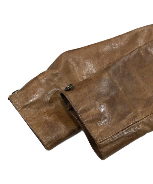 BELSTAFF（ベルスタッフ）BELSTAFF (ベルスタッフ) ダメージ加工ジップアップレザーテーラードジャケット ブラウン サイズ:Ｍの古着・服飾アイテム