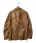 BELSTAFF (ベルスタッフ) ダメージ加工ジップアップレザーテーラードジャケット ブラウン サイズ:Ｍ：39000円