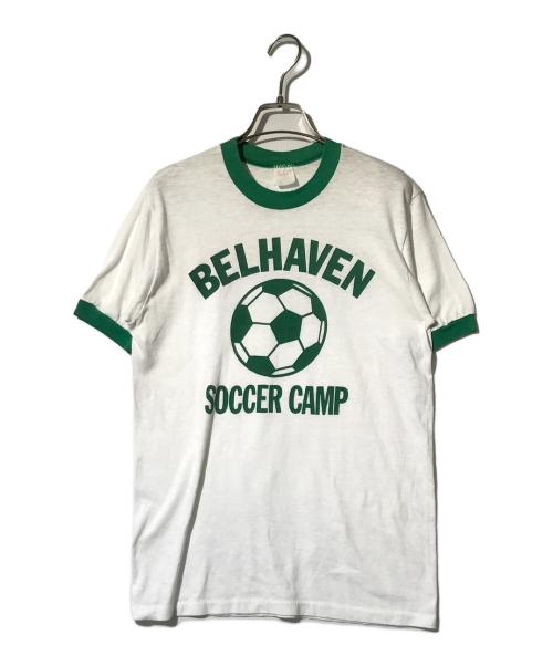 Spont-T（スポント-ティー）Spont-T (スポント-ティー) リンガーＴ ホワイト サイズ:Mの古着・服飾アイテム