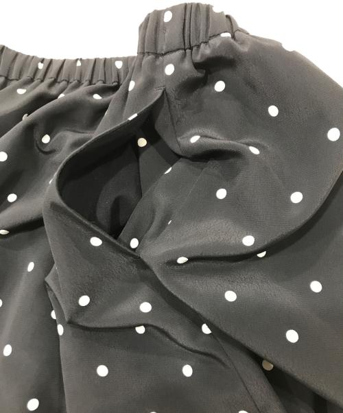 journal standard luxe（ジャーナルスタンダード ラックス）journal standard luxe (ジャーナルスタンダード ラックス) ドット キリカエギャザースカート ブラック サイズ:Fの古着・服飾アイテム