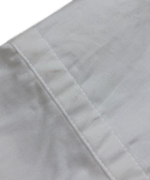 BALLSEY（ボールジィ）BALLSEY (ボールジィ) ハイカウントサテン ネックフリルブラウス ホワイト サイズ:36の古着・服飾アイテム