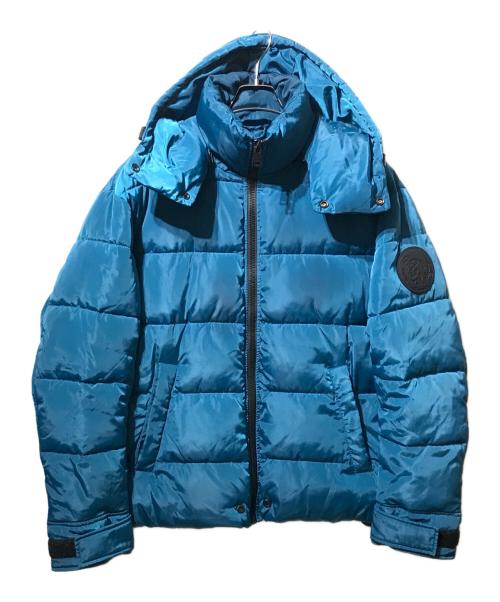 DIESEL（ディーゼル）DIESEL (ディーゼル) 中綿ダウンジャケット イエロー×ブルー サイズ:Mの古着・服飾アイテム