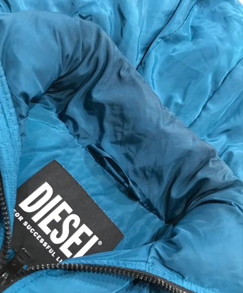 DIESEL（ディーゼル）DIESEL (ディーゼル) 中綿ダウンジャケット イエロー×ブルー サイズ:Mの古着・服飾アイテム