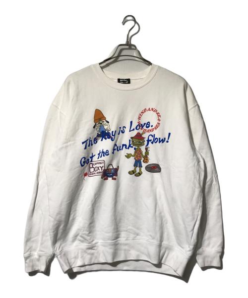 WIND AND SEA（ウィンダンシー）WIND AND SEA (ウィンダンシー) PARAPPA THE RAPPER (パラッパラッパー) クルーネックスウェット ホワイト サイズ:Lの古着・服飾アイテム