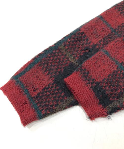 JANTZEN（ジャンセン）JANTZEN (ジャンセン) モヘヤブレンドVネックニット レッド サイズ:Mの古着・服飾アイテム