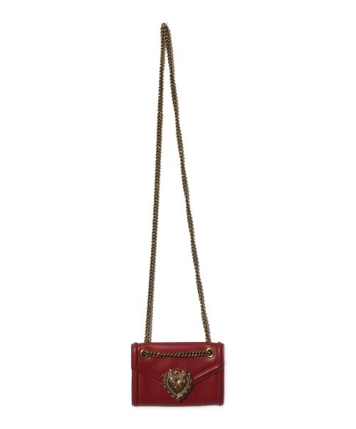 DOLCE & GABBANA（ドルチェ＆ガッバーナ）DOLCE & GABBANA (ドルチェ＆ガッバーナ) devotionショルダーバッグ レッドの古着・服飾アイテム