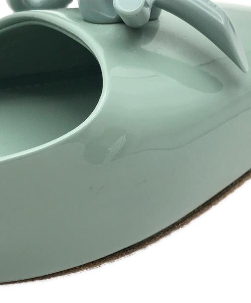 Ferragamo（フェラガモ）Ferragamo (フェラガモ) BALLET FLATS ANNIE グリーン サイズ:24.5㎝の古着・服飾アイテム