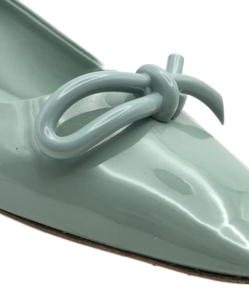 Ferragamo（フェラガモ）Ferragamo (フェラガモ) BALLET FLATS ANNIE グリーン サイズ:24.5㎝の古着・服飾アイテム