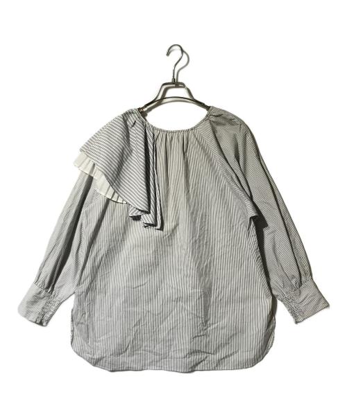 ELENDEEK（エレンディーク）ELENDEEK (エレンディーク) ASYME FLARE&PLEATS NC BL ホワイト サイズ:Fの古着・服飾アイテム