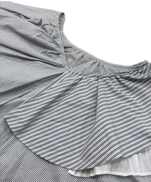 ELENDEEK（エレンディーク）ELENDEEK (エレンディーク) ASYME FLARE&PLEATS NC BL ホワイト サイズ:Fの古着・服飾アイテム