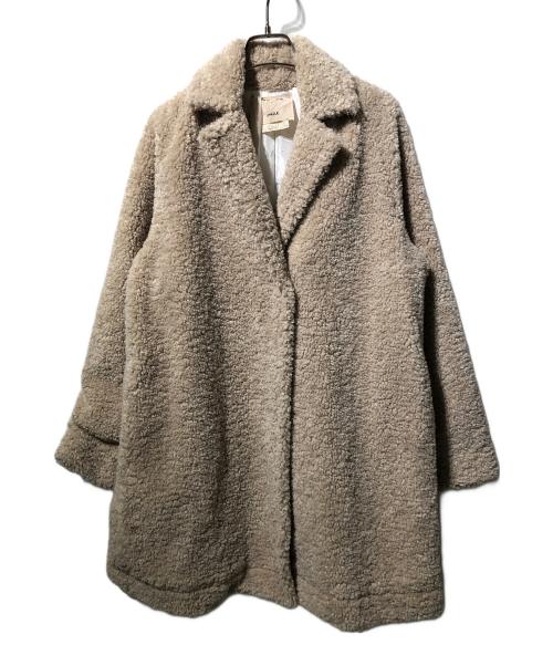 forte forte（フォルテ・フォルテ）forte forte (フォルテ・フォルテ) ボアミドルジャケット ベージュの古着・服飾アイテム