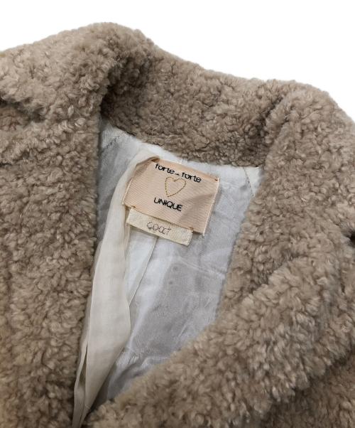 forte forte（フォルテ・フォルテ）forte forte (フォルテ・フォルテ) ボアミドルジャケット ベージュの古着・服飾アイテム