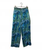 Acne studiosアクネ ストゥディオス）の古着「フルレーヨンリラックススラックス」｜グリーン×ブルー