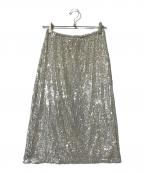 BAUM UND PFERDGARTENバウムウンドヘルガーデン）の古着「スパンコールスカート」｜ベージュ