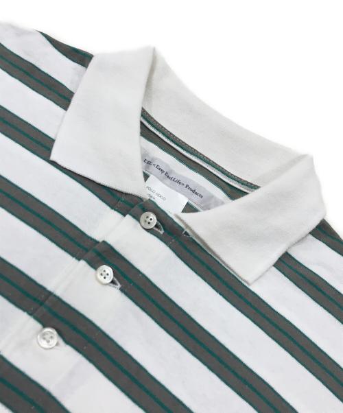 EEL（イール）EEL (イール) ポロシャツ グリーン×ホワイト サイズ:Sの古着・服飾アイテム
