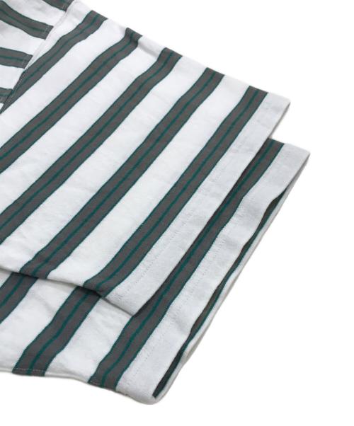 EEL（イール）EEL (イール) ポロシャツ グリーン×ホワイト サイズ:Sの古着・服飾アイテム