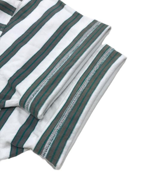 EEL（イール）EEL (イール) ポロシャツ グリーン×ホワイト サイズ:Sの古着・服飾アイテム