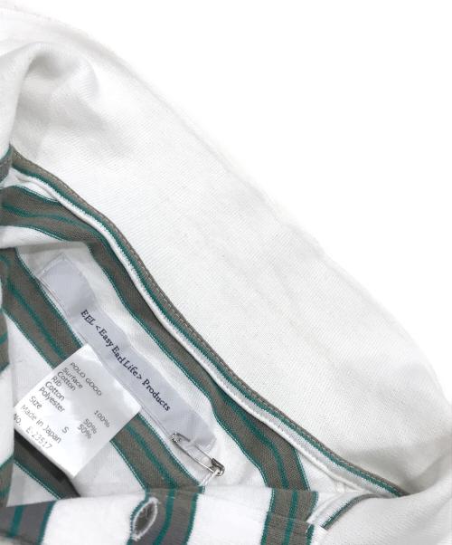 EEL（イール）EEL (イール) ポロシャツ グリーン×ホワイト サイズ:Sの古着・服飾アイテム