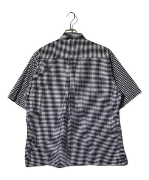 EEL（イール）EEL (イール) 半袖シャツ ホワイト×ブルー サイズ:Sの古着・服飾アイテム