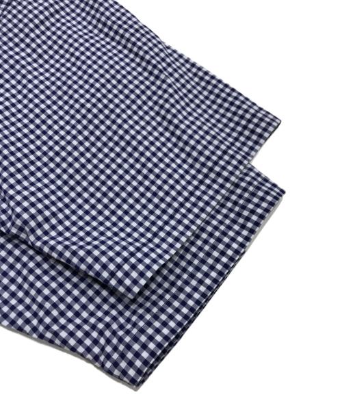 EEL（イール）EEL (イール) 半袖シャツ ホワイト×ブルー サイズ:Sの古着・服飾アイテム