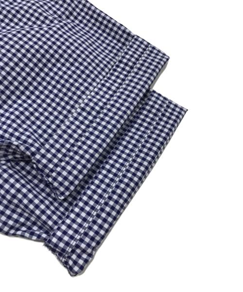 EEL（イール）EEL (イール) 半袖シャツ ホワイト×ブルー サイズ:Sの古着・服飾アイテム