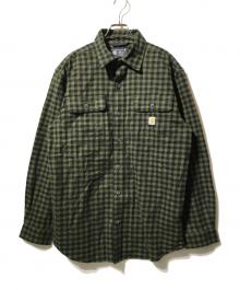 CarHartt（カーハート）の古着「チェックネルシャツ」｜カーキ