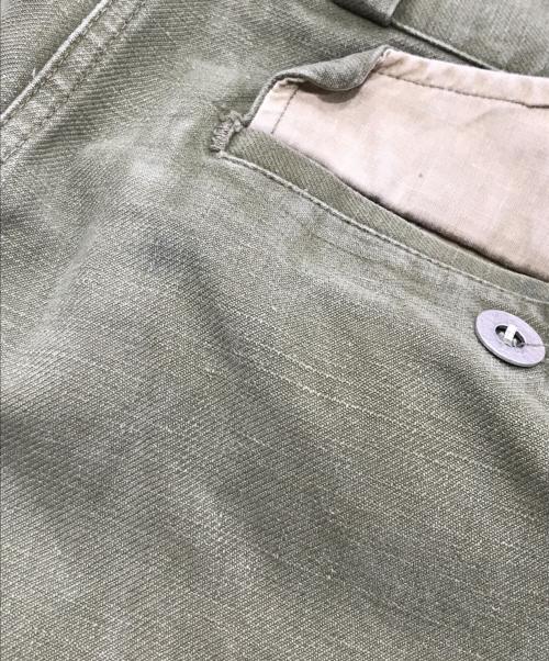 Equipements Militaires（イクイップメントミリタリー）Equipements Militaires (イクイップメントミリタリー) ミリタリーパンツ オリーブ サイズ:Ｌサイズ相当の古着・服飾アイテム
