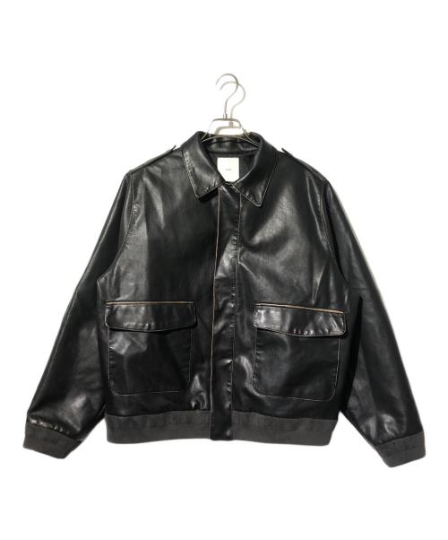 Lui's（ルイス）Lui's (ルイス) グランジシンセティックレザーA-2 TYPE ブラック サイズ:Sの古着・服飾アイテム