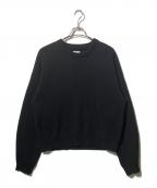 Lui'sルイス）の古着「クロップドクルーネックニット」｜ブラック