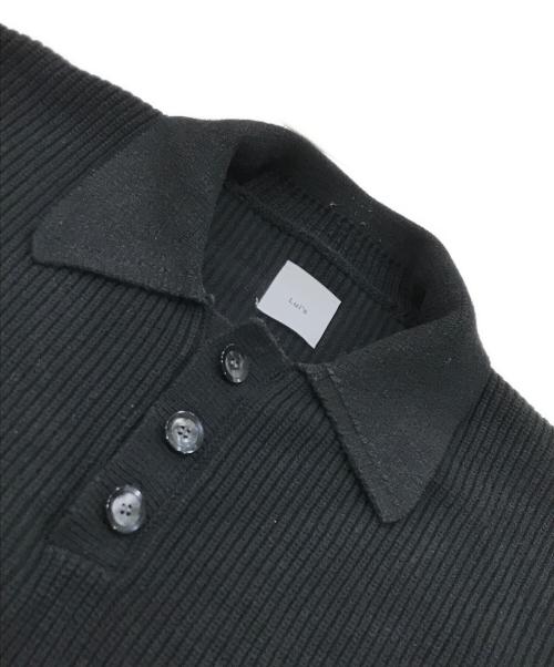 Lui's（ルイス）Lui's (ルイス) ニットポロシャツ/片畦ニット ブラック サイズ:Fの古着・服飾アイテム