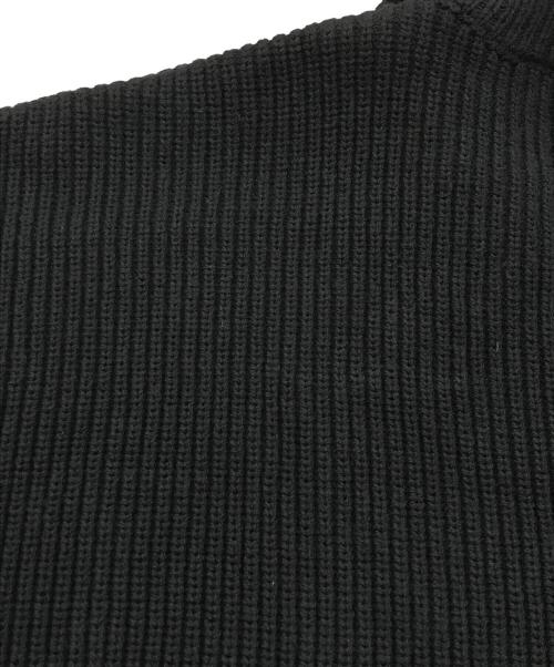 Lui's（ルイス）Lui's (ルイス) ニットポロシャツ/片畦ニット ブラック サイズ:Fの古着・服飾アイテム