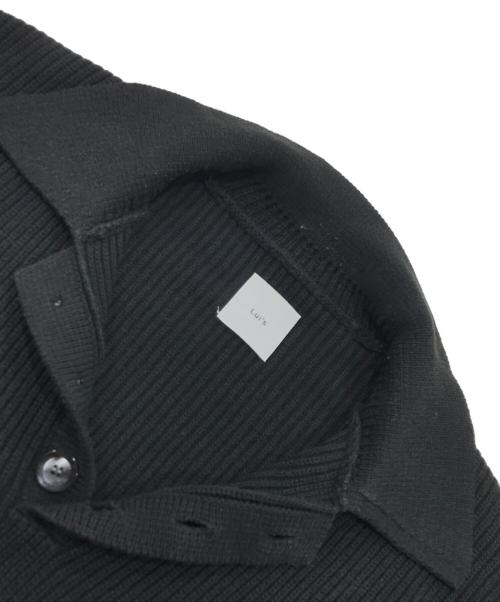 Lui's（ルイス）Lui's (ルイス) ニットポロシャツ/片畦ニット ブラック サイズ:Fの古着・服飾アイテム