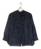 DRAWERドゥロワー）の古着「シアーブラウス」｜ネイビー