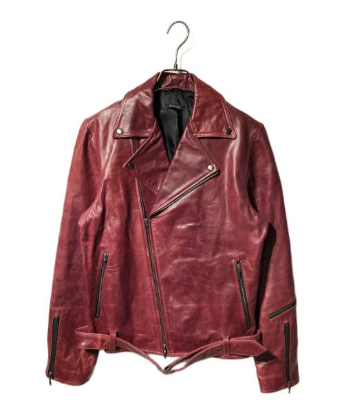 SCHAFFEN（シャッフェン）SCHAFFEN (シャッフェン) ホースハイドレザージャケット ボルドー サイズ:34の古着・服飾アイテム