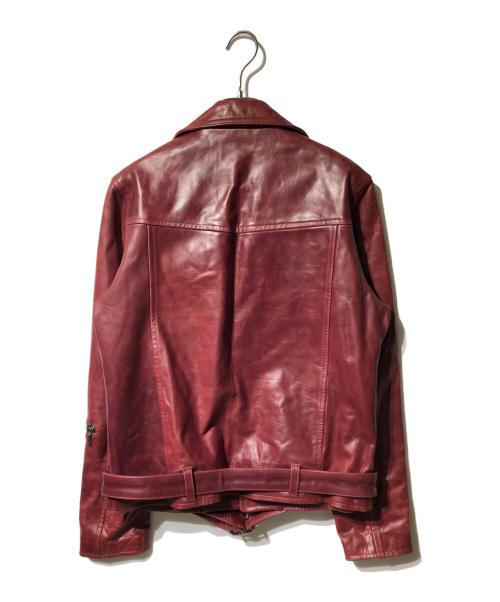 SCHAFFEN（シャッフェン）SCHAFFEN (シャッフェン) ホースハイドレザージャケット ボルドー サイズ:34の古着・服飾アイテム