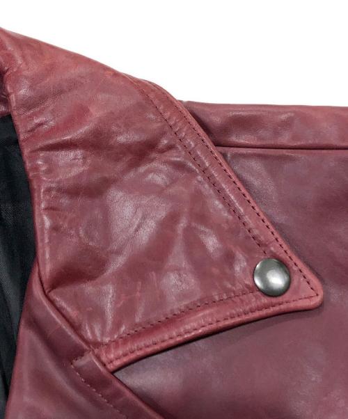 SCHAFFEN（シャッフェン）SCHAFFEN (シャッフェン) ホースハイドレザージャケット ボルドー サイズ:34の古着・服飾アイテム