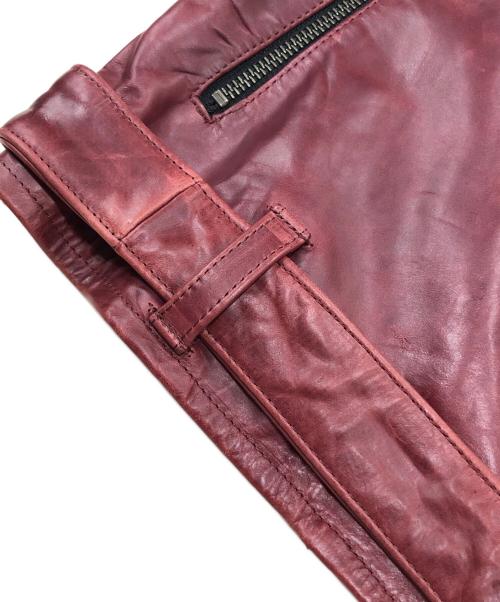 SCHAFFEN（シャッフェン）SCHAFFEN (シャッフェン) ホースハイドレザージャケット ボルドー サイズ:34の古着・服飾アイテム