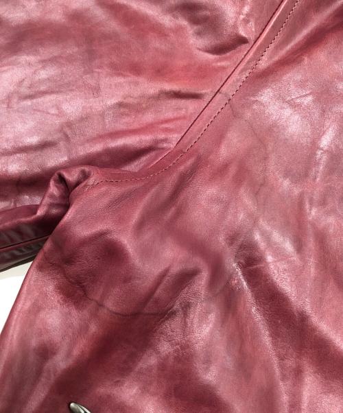 SCHAFFEN（シャッフェン）SCHAFFEN (シャッフェン) ホースハイドレザージャケット ボルドー サイズ:34の古着・服飾アイテム