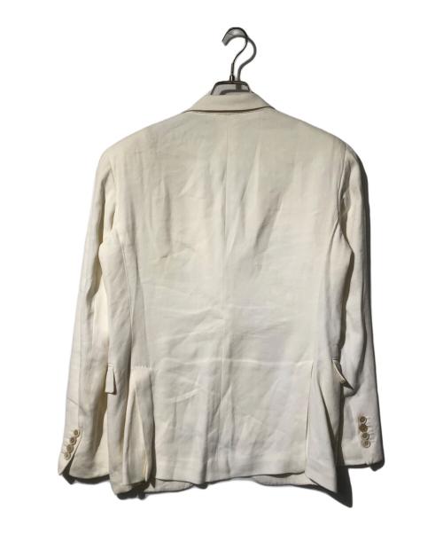 RALPH LAUREN Purple Label（ラルフ ローレン パープル レーベル）RALPH LAUREN Purple Label (ラルフ ローレン パープル レーベル) リネン混テーラードジャケット ホワイト サイズ:38Rの古着・服飾アイテム