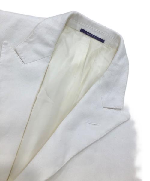 RALPH LAUREN Purple Label（ラルフ ローレン パープル レーベル）RALPH LAUREN Purple Label (ラルフ ローレン パープル レーベル) リネン混テーラードジャケット ホワイト サイズ:38Rの古着・服飾アイテム