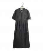 PUBLIC TOKYOパブリックトウキョウ）の古着「パターンミックスシアーワンピース/半袖ワンピース」｜ブラック