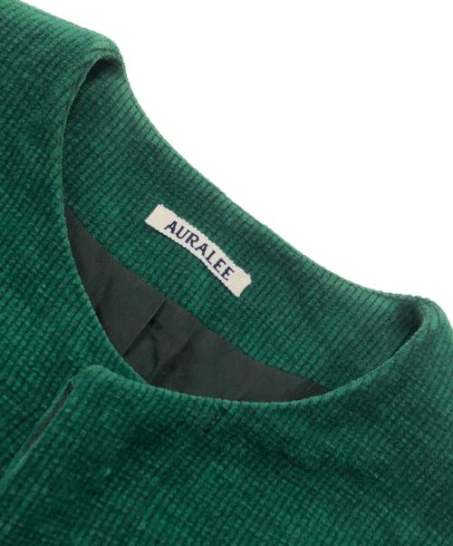 AURALEE（オーラリー）AURALEE (オーラリー) WOOL CUPRA LINEN CLOTH JACKET グリーン サイズ:1の古着・服飾アイテム