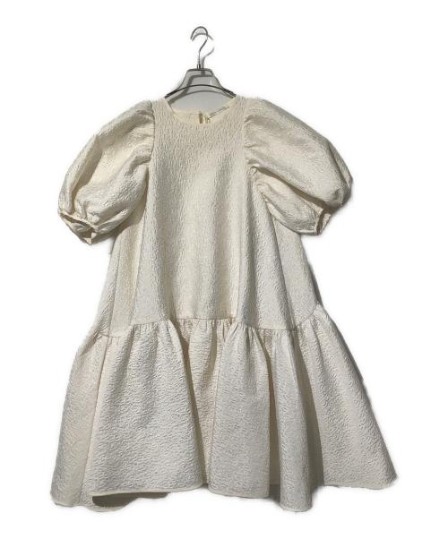 CECILIE BAHNSEN（セシリーバンセン）CECILIE BAHNSEN (セシリーバンセン) フラワージャガードワンピース アイボリー サイズ:10の古着・服飾アイテム