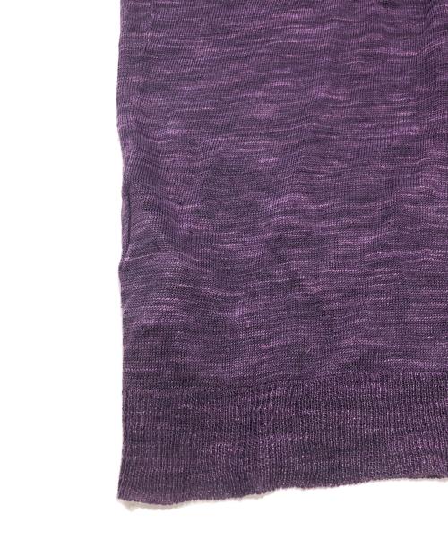 MM6 Maison Margiela（エムエムシックスメゾンマルジェラ）MM6 Maison Margiela (エムエムシックス メゾンマルジェラ) スリーブレスニットカーディガン パープル サイズ:表記無しの古着・服飾アイテム