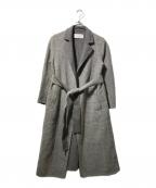 ADOREアドーア）の古着「アルパカ混 ラムウール グレンチェックコート」｜グレー