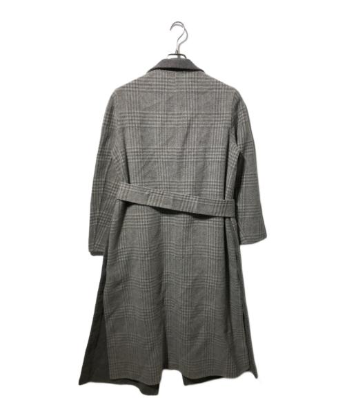 ADORE（アドーア）ADORE (アドーア) アルパカ混 ラムウール グレンチェックコート グレー サイズ:38の古着・服飾アイテム