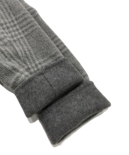 ADORE（アドーア）ADORE (アドーア) アルパカ混 ラムウール グレンチェックコート グレー サイズ:38の古着・服飾アイテム